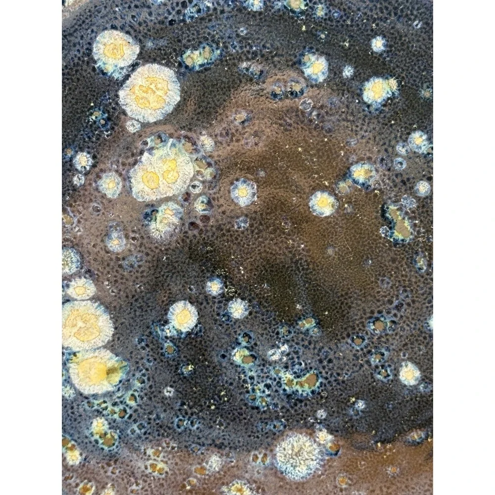 VTG‎ PKR Cobalt Hand Thrown Large Pottery Plate Desert Night Sky Stoneware